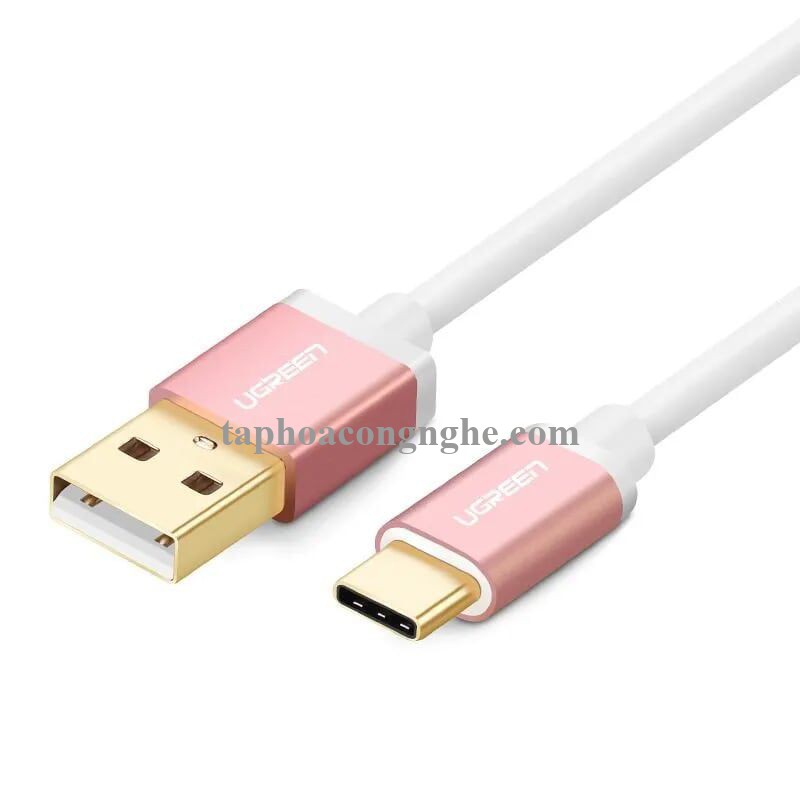 Ugreen 30507 0.5M màu hồng Bộ chuyển đổi USB 2.0 sang USB-C US188 30030507